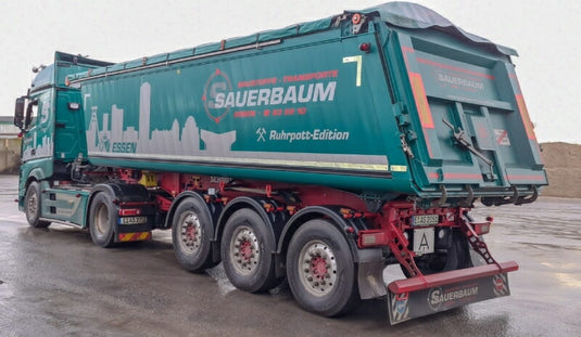 【予約】3月以降発売予定Sauerbaum MERCEDES-BENZ ACTROS MP5 BIG SPACE 4X2 TIPPER TRAILER 3 軸 トラック ダンプ/WSI 建設機械模型 工事車両 1/50 ミニカー