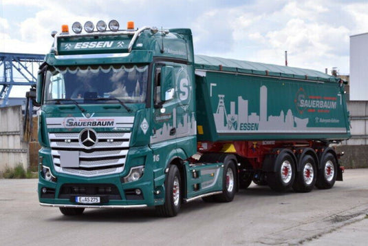 【予約】3月以降発売予定Sauerbaum MERCEDES-BENZ ACTROS MP5 BIG SPACE 4X2 TIPPER TRAILER 3 軸 トラック ダンプ/WSI 建設機械模型 工事車両 1/50 ミニカー