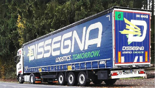 【予約】10-12月以降発売予定Dissegna  SCANIA R HIGHLINE | CR20H 4X2 CURTAINSIDE TRAILER  3軸 トラック/WSI 建設機械模型 工事車両 1/50 ミニカー