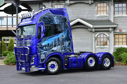 【予約】10-12月以降発売予定Ingo Dinges  VOLVO FH4 GLOBETROTTER XL 6X2 TWINSTEER CONTAINER TRAILER  3軸 トラック/WSI 建設機械模型 工事車両 1/50 ミニカー