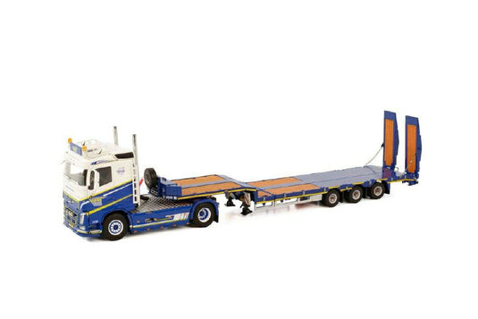 1:50 Model WSI FOR Volvo FH4 XXL 6x4 Semi-Lowloader W/Ramps 4axle AS Skien gift