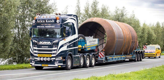 【予約】ARJEN KANDT SCANIA S HIGHLINE CS20H 8X4 INTER COMBI  SCHEUERLE トレーラー トラック/WSI 建設機械模型 工事車両 1/50 ミニカー