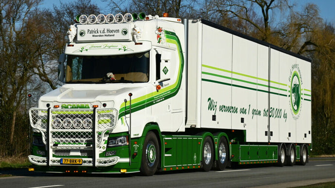 【予約】12月以降発売予定Patrick v.d. Hoeven; VLASTUIN TORPEDO 6X2 TAG AXLE SEMI BOX TRAILER 3軸 トラック/WSI 建設機械模型 工事車両 1/50 ミニカー