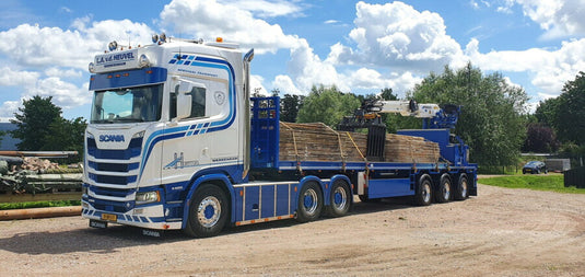 LA van den Heuvel Scania S Highline CS20H レンガトレーラー / WSI 1/50 建設機械模型 工事車両
