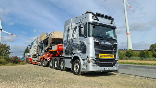 【予約】2022年発売予定ESSER SCHWERTRANSPORTE SCANIA S HIGHLINE 8X4 LOWLOADER 4軸 + DOLLY 2軸 トレーラー トラック/WSI 建設機械模型 工事車両 1/50 ミニカー※積荷は含まれません