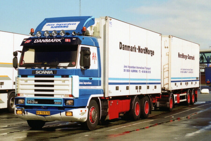 【予約】2022年発売予定JENS INVARDSEN SCANIA 3 SERIES STREAMLINE 6X2 TAG AXLE RIGED / REFRIGERATED / DRAWBAR - 6 AXLE トラック/WSI 建設機械模型 工事車両 1/50 ミニカー