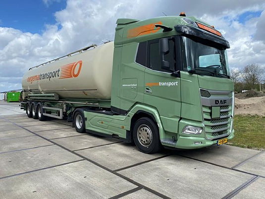 【予約】2023年3月以降発売予定Oegema Transport; DAF XG 4X2 BULK TIPPER TRAILER 3軸 トラック /建設機械模型 工事車両 WSI 1/50 ミニチュア