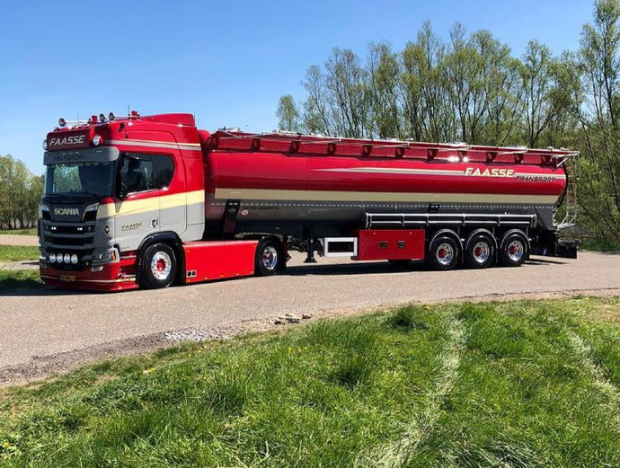 【予約】2023年3月以降発売予定Faasse Transport; SCANIA R HIGHLINE CR20H 4X2 BULK TIPPER TRAILER 3軸 トラック /建設機械模型 工事車両 WSI 1/50 ミニチュア