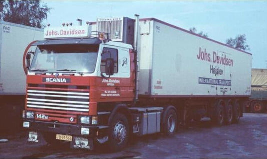 Johs Davidsen Scania 2 Serie 4x2 冷凍セミトレーラー 3軸 / WSI 1/50 建設機械模型 工事車両