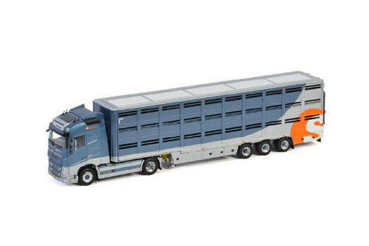 Schuttert Volvo FH04 Globetrotter livestock trailer  /WSI  1/50 ミニチュア 建設機械模垁E工事車両