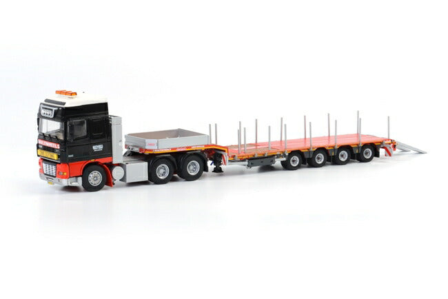 ギャラリービューアに画像をロードする, Multiwheels DAF XF 95 Super Space Cab 低床セミトレーラー 4軸 /WSI 1/50 模型
