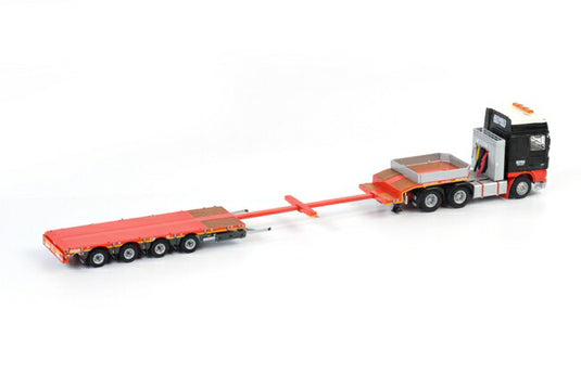 Multiwheels DAF XF 95 Super Space Cab 低床セミトレーラー 4軸 /WSI 1/50 模型