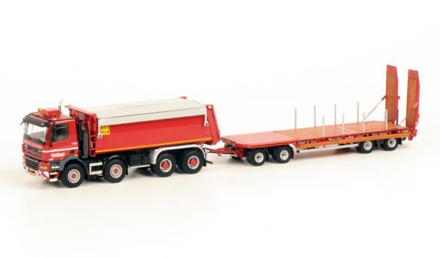 【予約】NOOTEBOOMノーテブーム DAF TIPPER 8X4 + ASD-40-22 DRAWBAR TRAILERトレーラー /WSI 1/50 模型