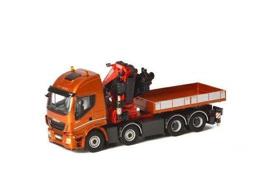 Premium Line Iveco Stralis Fassi 1100 Ballast Box  /WSI  1/50 ミニチュア 建設機械模型 工事車両