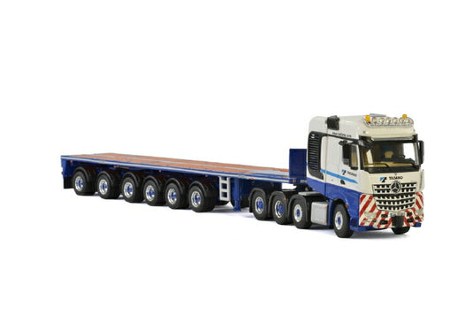 Premium Line Tadano  MERCEDES BENZ AROCS BIG SPACE 8x4 BALLAST TRAILER  6軸 トレーラー/WSI 建設機械模型 工事車両 1/50 ミニカー