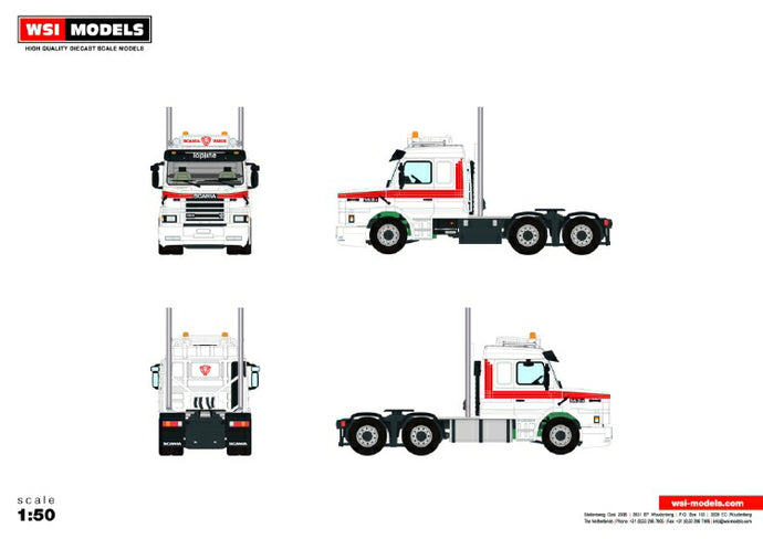 【予約】2019年6-8月以降発売予定Premium Line SCANIA 3 SERIES TORPEDO STREAMLINE 6x2 TAG AXLE トラック トラクタ/建設機械模型 工事車両 WSI 1/50 ミニチュア