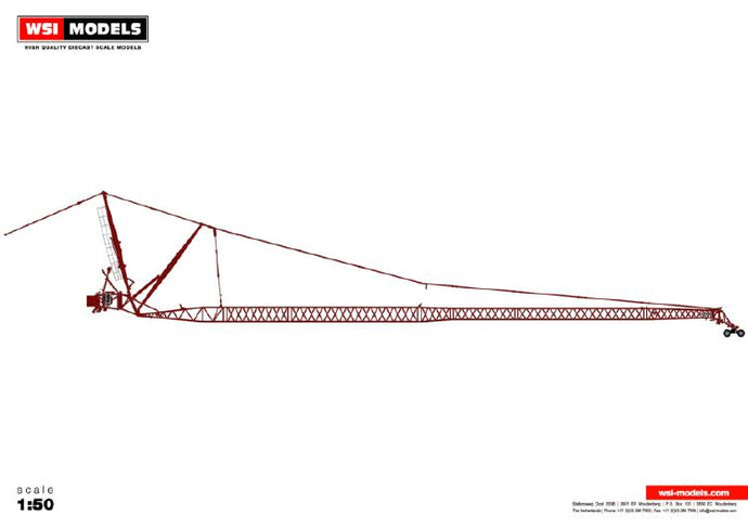 LIEBHERR LTM 1500 JIB RED /モバイルクレーンWSI 1/50 建設機械模型