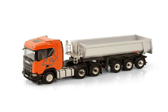 Premium Line Scania R Normal CR20N Tipper Trailer  /WSI  1/50 ミニチュア 建設機械模垁E工事車両
