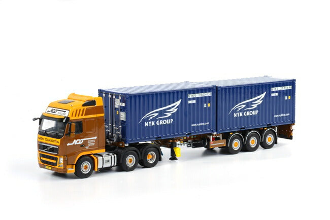 Niek Dijkstra VOLVOボルボ FH3 Globetrotter XL 2x 20フィートコンテナ NYK /WSI 1/50 ダイキャスト　模型