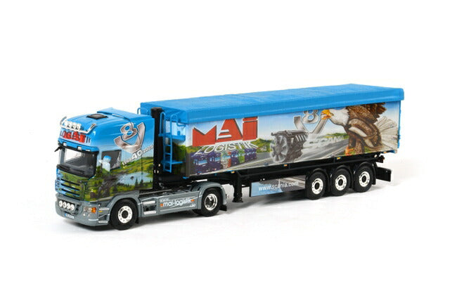 ギャラリービューアに画像をロードする, Mai Logistik SCANIA R Topline Tip Trailer Volume 3軸 /WSI 1/50 ダイキャスト　トラック 建設機械模型

