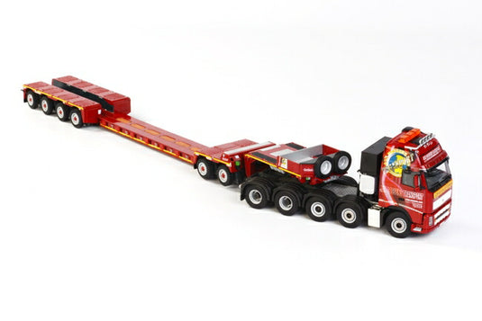 Jan Coesens VOLVO FH2 Globetrotter XL Low Loader 4軸 & Interdolly 2軸 /WSI 1/50 模型 トラック