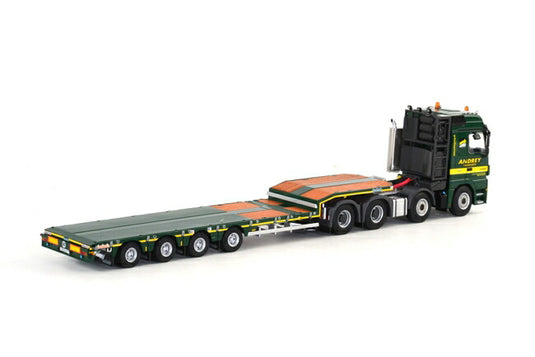 Andrey メルセデスアクトロス 底床セミトレーラー4軸 トラック/WSI 1/50 建設機械模型
