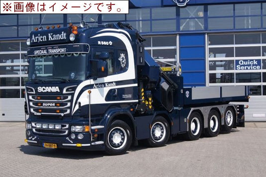 【予約】2014年1-3月以降発売予定Arjen Kandt Speciaal Transport SCANIAスカニア R Highline Palfinger 150002 with JIB + Swap body /WSI 1/50 建設機械模型 トラック