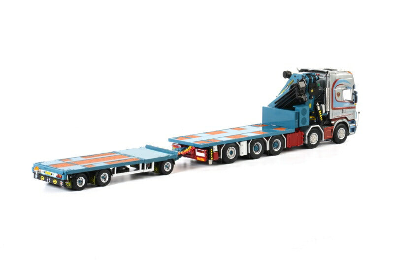 ギャラリービューアに画像をロードする, Brouwer Scaniaスカニア R5 Topline Palfinger PK 150002 Flat Body Jumbo Extendable trailer /WSI 1/50 建設機械模型 トラック トレーラー
