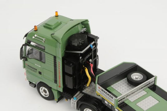 WACKER SCHWERTRANSPORTE 4軸  OWLOADER WITH 2軸 INTERDOLLY AND MAN TGX XXL 8X4 トラック　/WSI 1/50 ダイキャスト　建設機械模型