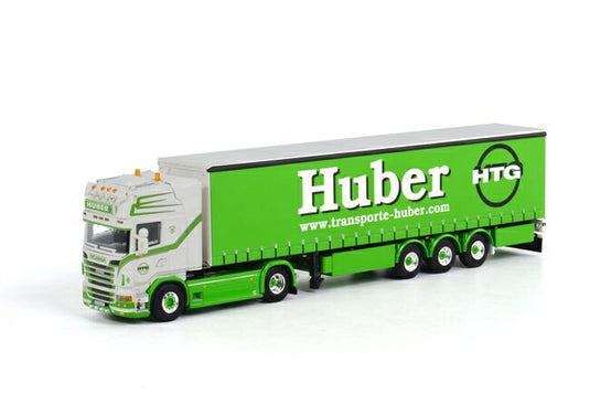 Huber SCANIAスカニア R Topline カーテンサイダートレーラー3軸　トラック　/WSI 1/50 ダイキャスト　建設機械模型
