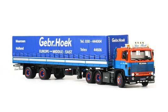 Jan Hoek Transport SCANIAスカニア 111/141 クラシック　カーテンサイダートレーラー トラック /WSI 建設機械模型　1/50