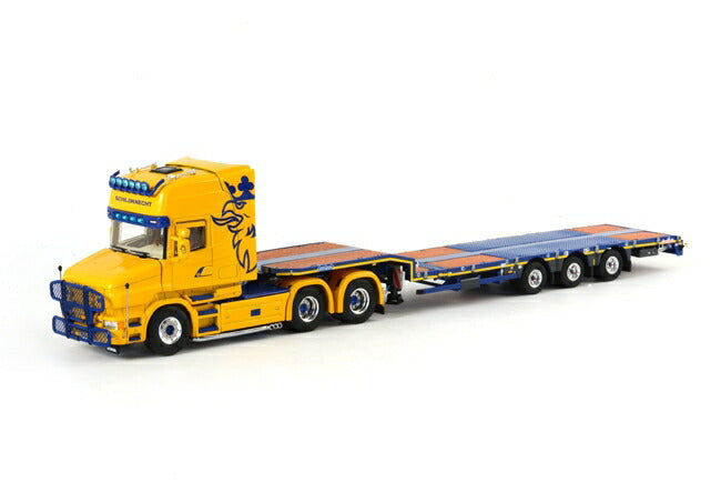 Schildknecht Scaniaスカニア T4 Nooteboomノーテブーム 低床セミ 3軸 トラック トレーラー /WSI 建設機械模型　1/50
