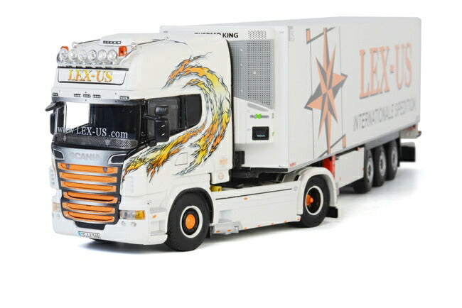 ギャラリービューアに画像をロードする, Lex-Us SCANIAスカニア R Topline リーファートレーラー Thermoking 3軸 /WSI　1/50 建設機械模型
