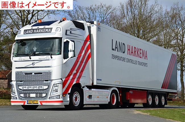 【予約】10-12月以降発売予定Land Harkema Volvoボルボ FH4 GL XL リーファートレーラーThermoking 3軸 トラックトレーラー/WSI　建設機械模型 1/50