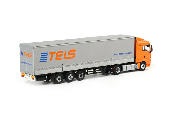 ギャラリービューアに画像をロードする, Tels MAN TGX XLX カーテンサイダートレーラー 3軸　トラック /WSI 1/50 建設機械模型　ミニカー

