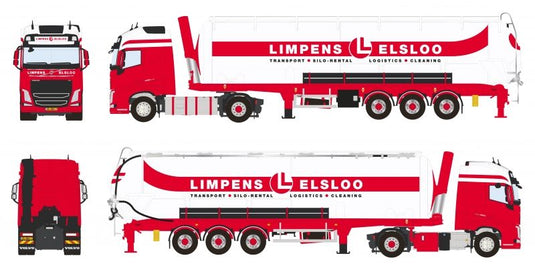【予約】10-12月以降発売予定Limpens Volvo FH4 GL XL バルクトレーラー 3軸 トラック /WSI 1/50 建設機械模型　ミニカー