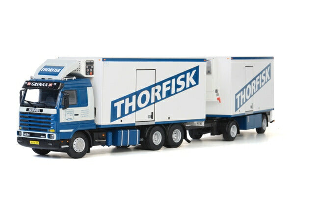 ギャラリービューアに画像をロードする, Thorfisk SCANIAスカニア R113/R143 Combi トラック トレーラー /WSI 1/50 建設機械模型　ミニカー
