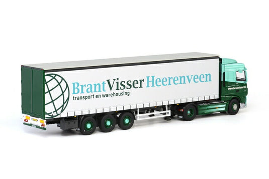 Brant Visser DAF new XF Space Cab カーテンサイダートレーラー 3軸　トラック/WSI 1/50 建設機械模型　ミニカー