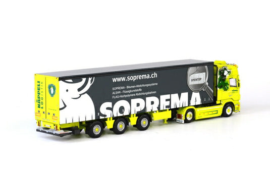 Kappeli SCANIAスカニア R Topline カーテンサイダートレーラー3軸 トラック/WSI　1/50 建設機械模型　ミニカー