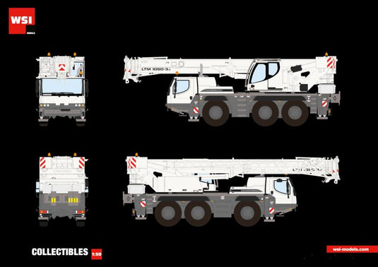 【予約】10-12月以降発売予定Premium Line Liebherrリープヘル LTM 1050 -3.1モバイルクレーン/WSI　1/50 建設機械模型　ミニカー