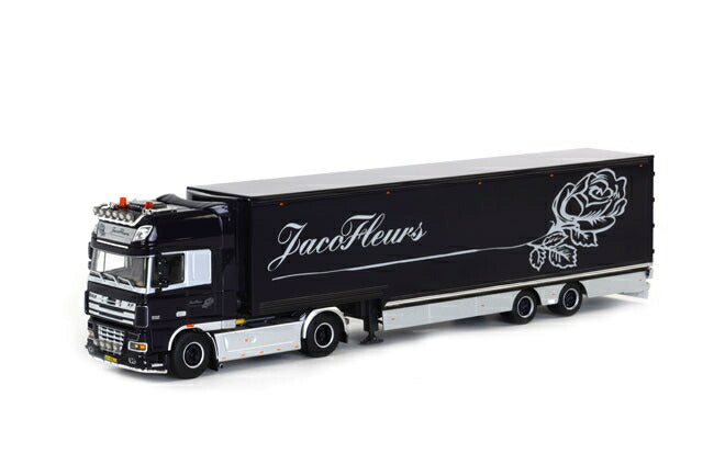 Jaco Fleurs DAF XF 105 Super Space Cab セミボックストレーラー トラック/WSI　1/50 建設機械模型　ミニカー
