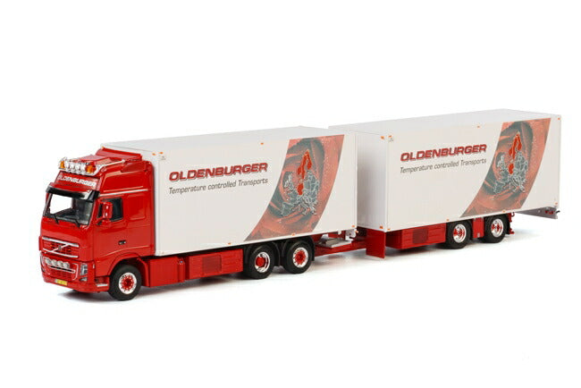 Oldenburger　VOLVOボルボ FH3 Globetrotter XL Combi トラック トレーラー/WSI　1/50 建設機械模型　ミニカー