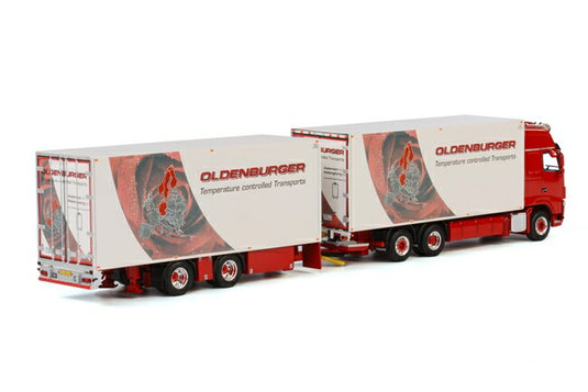 Oldenburger　VOLVOボルボ FH3 Globetrotter XL Combi トラック トレーラー/WSI　1/50 建設機械模型　ミニカー