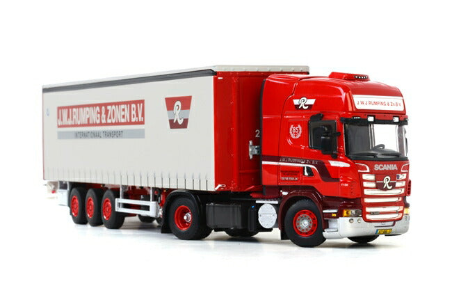 J.W.J. Rumping & Zonen SCANIAスカニア R Topline カーテンサイダー 3軸 トラック/WSI　1/50 建設機械模型　ミニカー