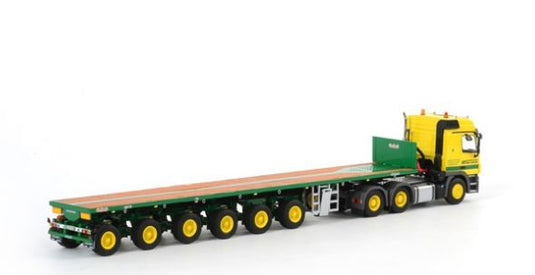 HKV 6-AXLE BALLASTTRAILER + メルセデスアクトロス 6X4 トラック /WSI　1/50 建設機械模型　ミニカー