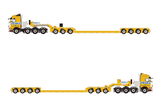 【予約】2015年4-6月以降発売予定LES SEARLE 4軸 PXE + 3軸 ICP + VOLVO FH16 8X4 トラック /WSI　1/50 建設機械模型　ミニカー