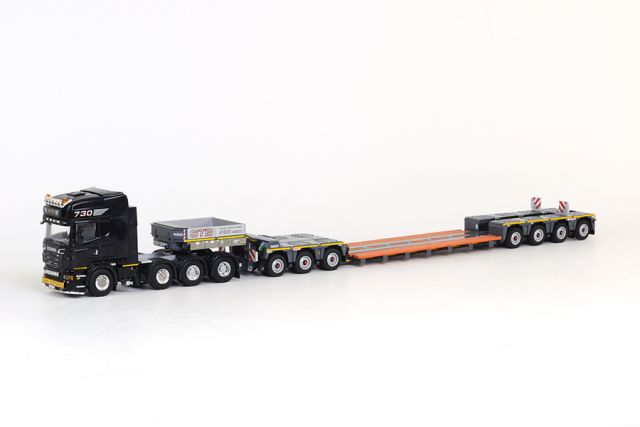 ギャラリービューアに画像をロードする, VAN LOMMEL EURO-PX 3+4 + SCANIAスカニア トレーラー /WSI　1/50 建設機械模型　ミニカー

