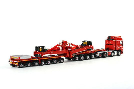 ノーテブーム Volvo FH4 Globetrotter XL Nooteboom Mega Windmill トレーラー (4 + 7軸) /WSI　1/50 建設機械模型　ミニカー