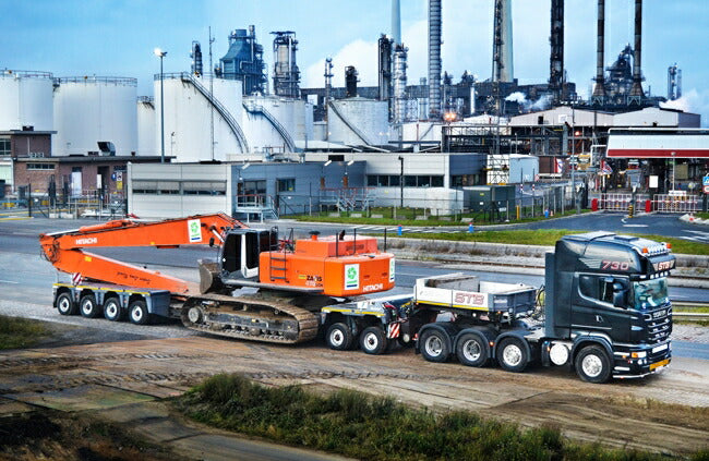 【予約】2015年4-6月以降発売予定van Lommel SCANIAスカニア R Topline ノーテブーム 4軸 EURO-PX + 2軸 ICP トラックトレーラー /WSI　1/50 建設機械模型　ミニカー