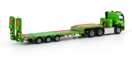 CHRISTEN 3軸 セミ底床 + VOLVO FH3 6X4トラックトレーラー /WSI　1/50 建設機械模型　ミニカー